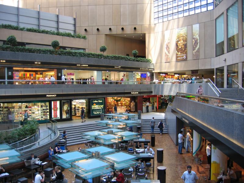 Melbourne CBD - Collins Street: Shops and food court, Collins Place