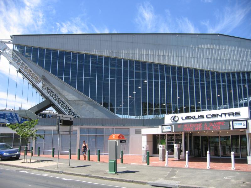 Melbourne CBD - Olympic Park sporting venues, south side of Olympic Boulevard: Westpac Centre, corner Olympic Bvd and Batman Av