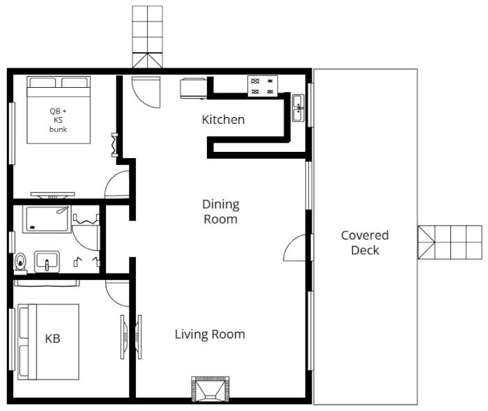 Cuan Den Log Cabin - Floor plan
