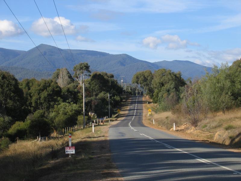 Merrijig - Views near Merrijig: View east along Mt Buller Rd, 3 km east of town