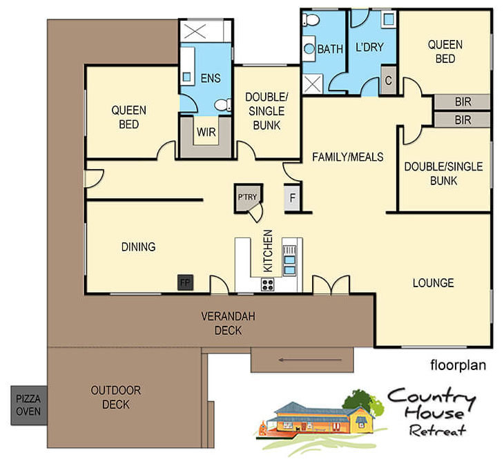 Country House Retreat - Floor plan