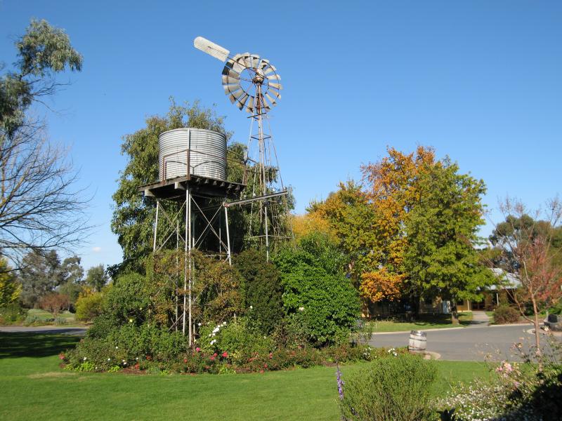 Milawa - Brown Brothers Milawa Vineyard, Bobinawarrah Road: Windmill at car park