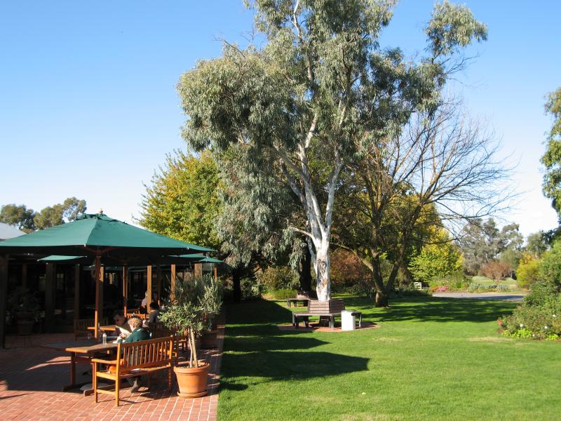 Milawa - Brown Brothers Milawa Vineyard, Bobinawarrah Road: Outside dining at Epicurean Centre