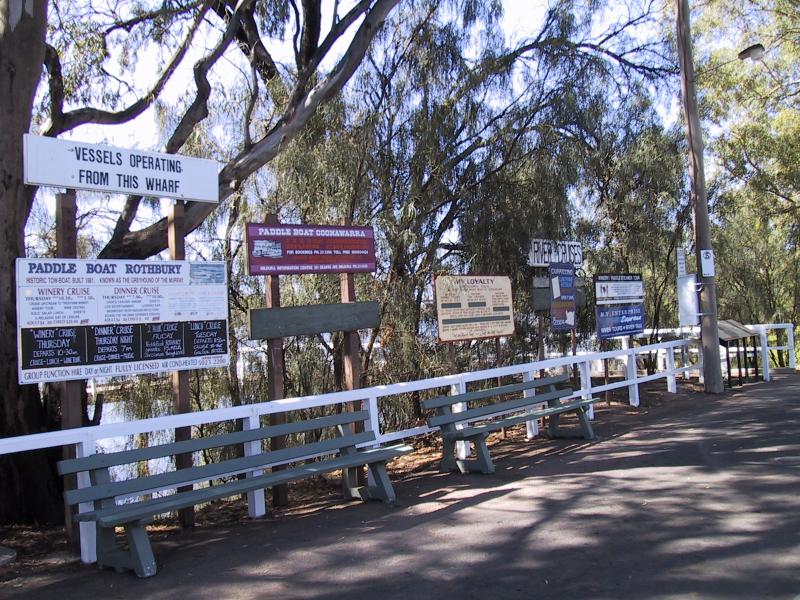 Mildura - Murray River in town: Wharf, Murray River