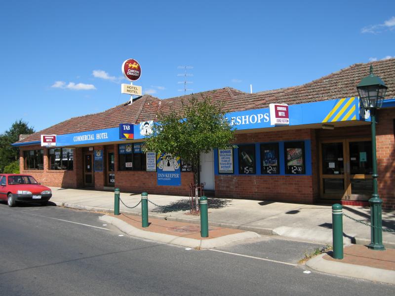 Mirboo North - Commercial centre and shops, Ridgway - Commercial Hotel, Ridgway