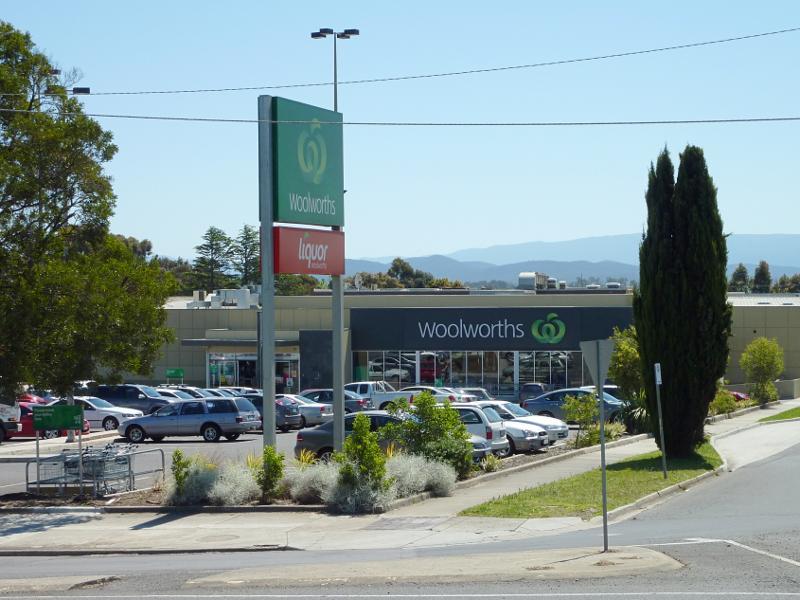 Moe - Anzac Street: Woolworths supermarket, corner Anzac St and George St