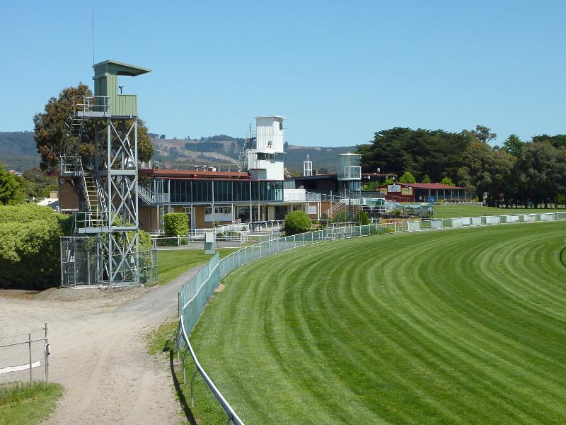 Moe - Moe Racecourse and Joe Tabuteau Reserve, Waterloo Road and Saviges Road: View across racecourse towards grandstand