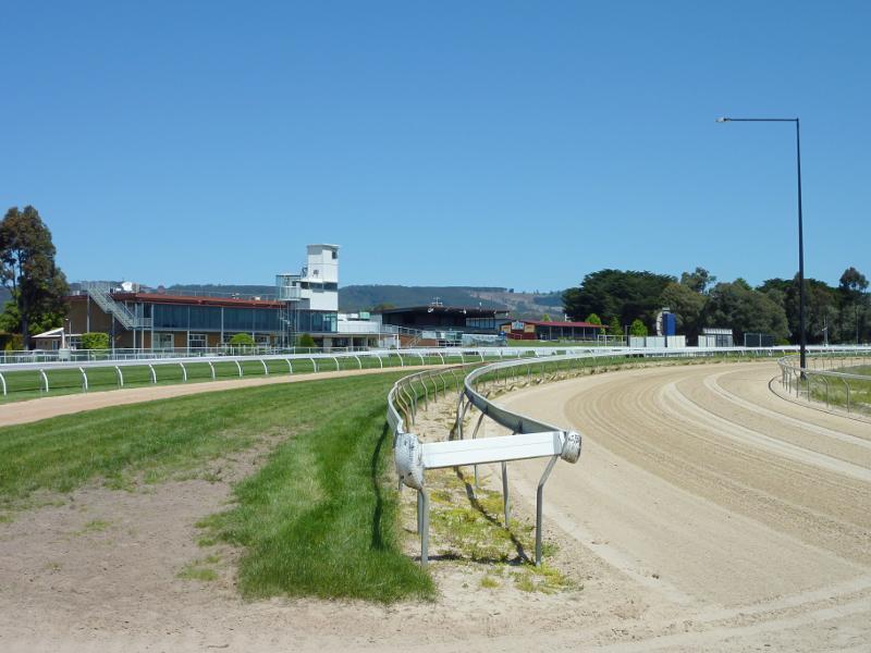 Moe - Moe Racecourse and Joe Tabuteau Reserve, Waterloo Road and Saviges Road: View along race track in front of grandstand