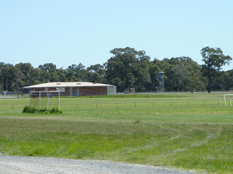 Moe - Moe Racecourse and Joe Tabuteau Reserve, Waterloo Road and Saviges Road: Sports oval in centre of race track
