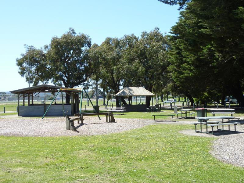Moe - Apex Park and Lions Park, Waterloo Road: Picnic area, shelters and playground, Apex Park