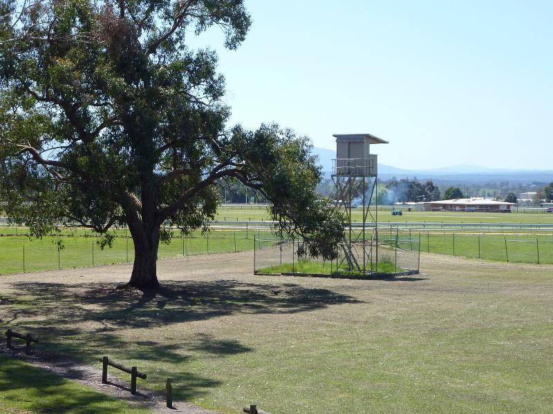 Moe - Apex Park and Lions Park, Waterloo Road: View towards racecourse from Lions Park