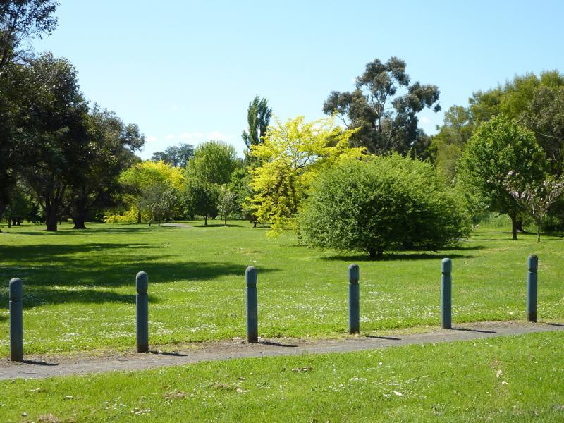 Moe - Moe Botanic Gardens along Narracan Creek: View through gardens