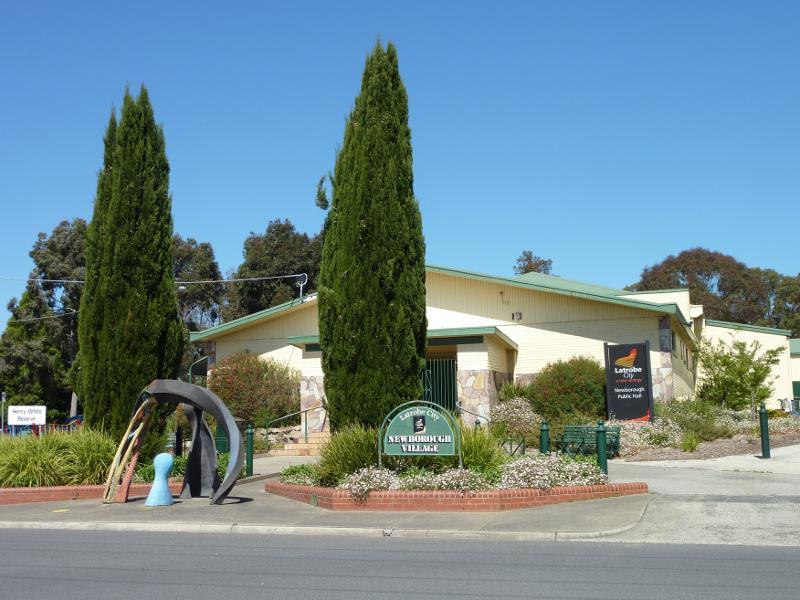 Moe - Newborough commercial centre, Rutherglen Road: Newborough Public Hall, Henry White Reserve, Balfour St opposite Rutherglen Rd