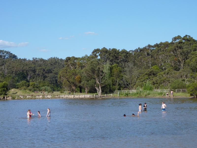 Moe - Turras Beach, west end of South Shore Road at Lake Narracan: Easterly view across lake from jetty