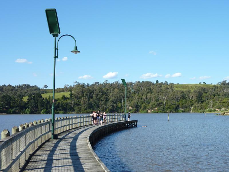 Moe - Turras Beach, west end of South Shore Road at Lake Narracan: North-easterly view along jetty