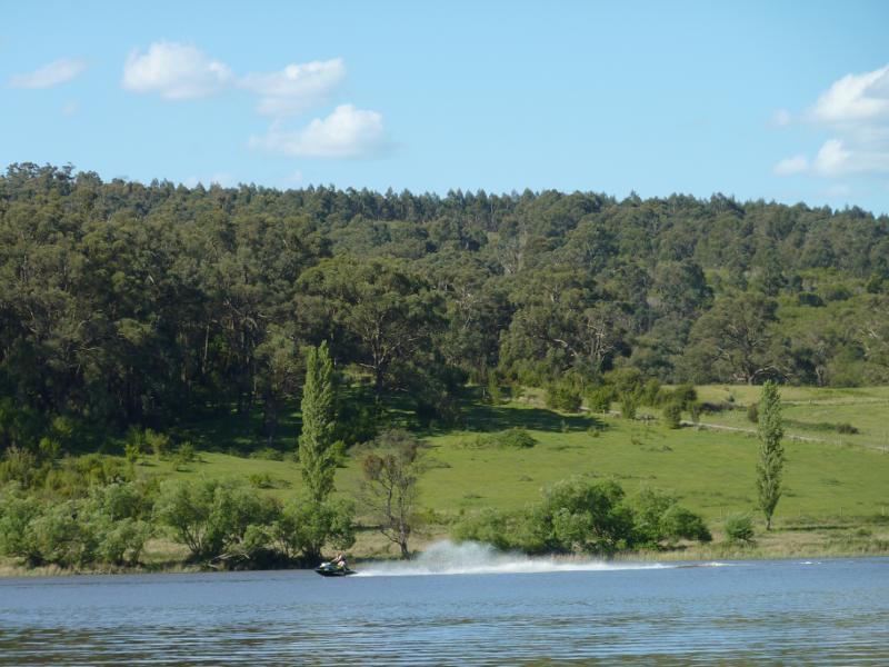 Moe - South side of Lake Narracan along South Shore Road east of Sullivans Rd: Jet skier on lake