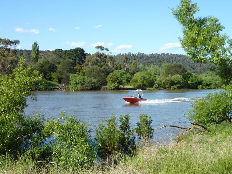 Moe - South side of Lake Narracan along South Shore Road east of Sullivans Rd: Boat on lake