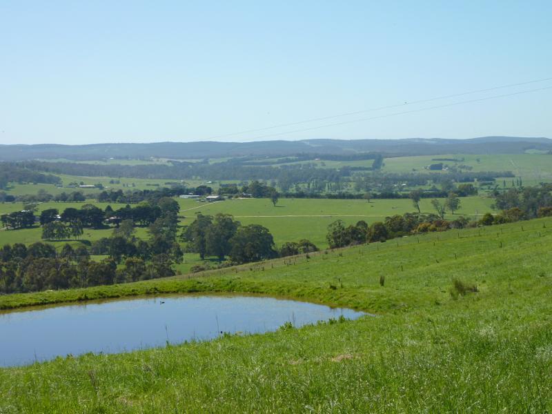 Moe - Willow Grove Road north of Moe: Easterly view at Laidlaws Rd