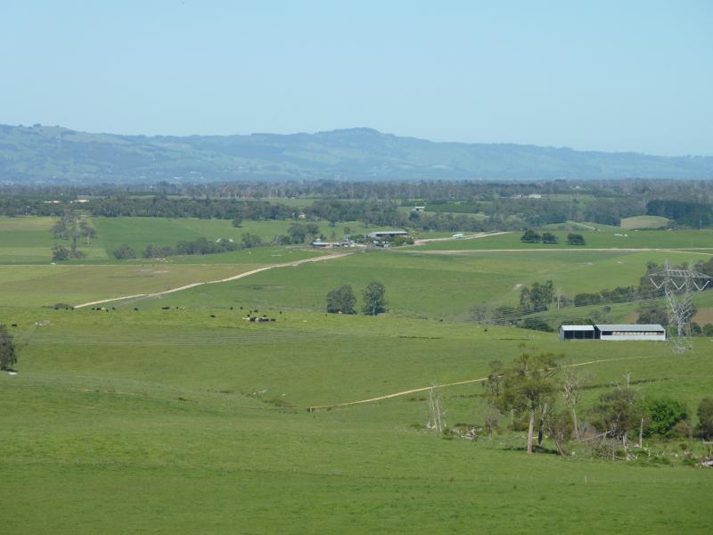 Moe - Willow Grove Road north of Moe: Southerly view near Hoadleys Rd