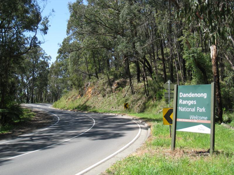 Montrose - Mount Dandenong Tourist Road - Dandenong Ranges National Park welcome sign