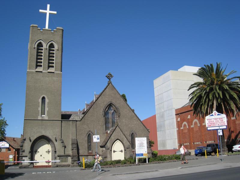 Moonee Ponds - Mount Alexander Road - St Thomas Anglican Church, east side of Mt Alexander Rd