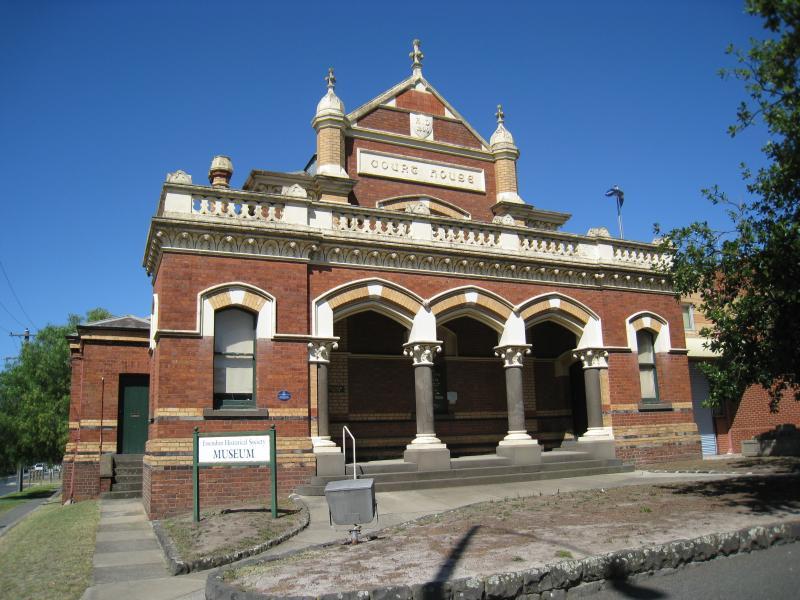 Moonee Ponds - Mount Alexander Road: Court house and museum, corner Mt Alexander Rd and Kellaway Av
