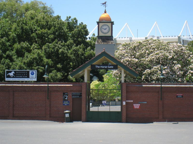 Moonee Ponds - Moonee Valley Racecourse - Gate 2 (The Horse Gate), corner McPherson St and Dean St