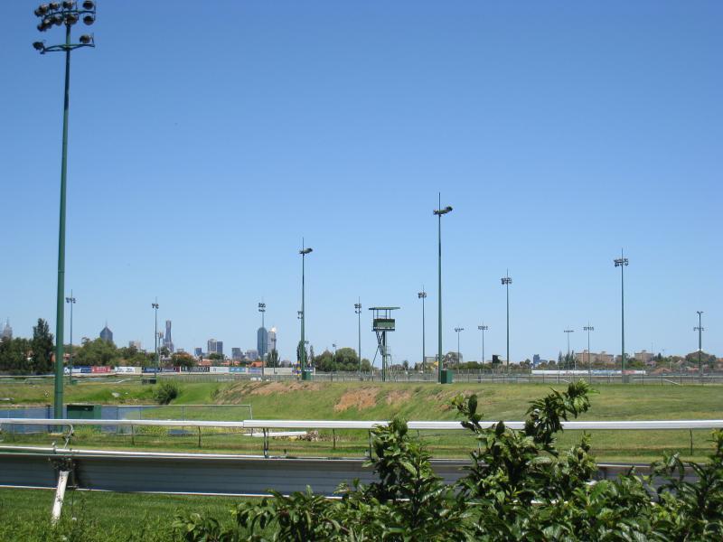 Moonee Ponds - Moonee Valley Racecourse - View south across track from Wilson St