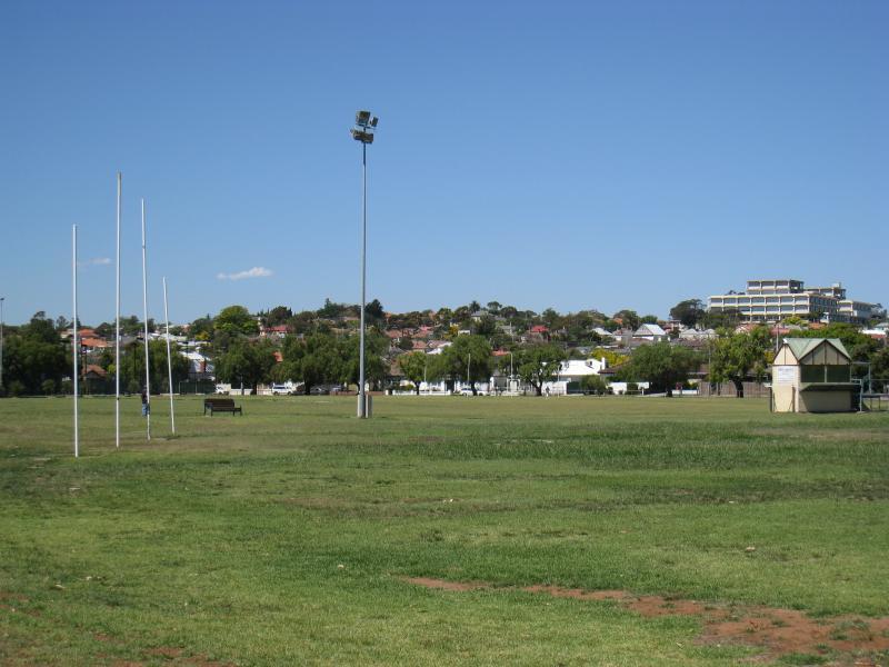 Moonee Ponds - Sporting grounds near Maribyrnong River - Easterly view across ovals at Maribyrnong Park from The Boulevard