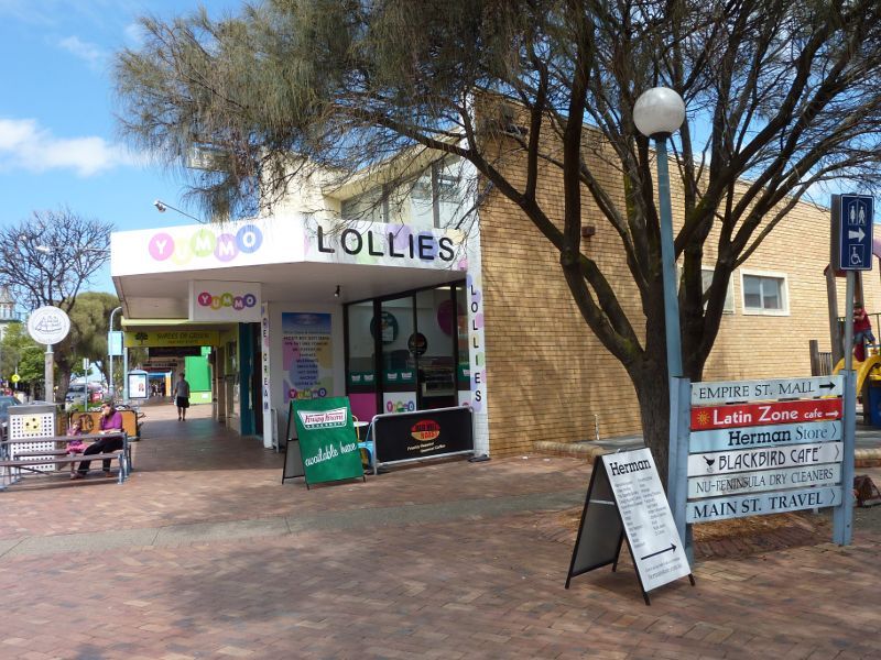 Mornington - Commercial centre and shops, Main Street: Main St at Empire St Mall