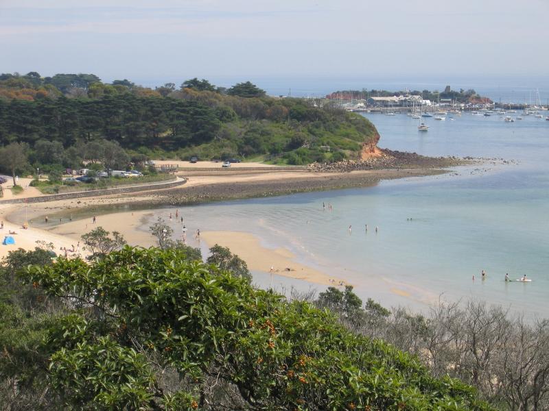 Mornington - Mills Beach: View south-west along coast