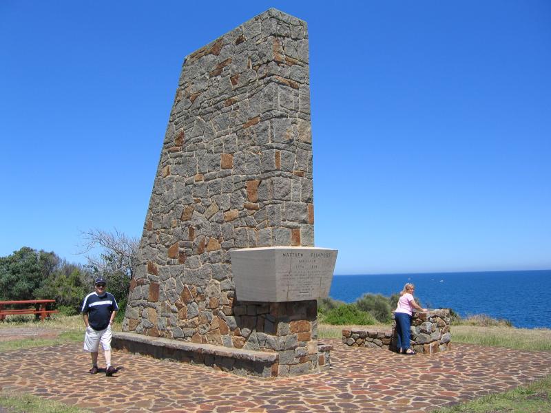Mornington - Coastal areas and views around Schnapper Point: Matthew Flinders memorial, Schnapper Point