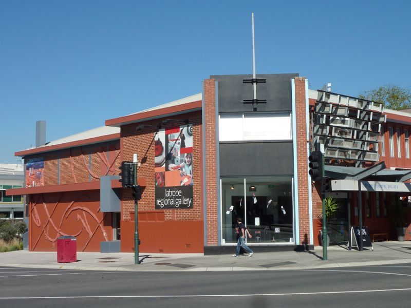 Morwell - Shops and commercial centre, Commercial Road, Tarwin Street and George Street: Latrobe Regional Gallery, corner Commercial Rd and Hazelwood Rd