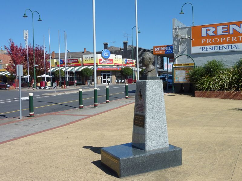 Morwell - Shops and commercial centre, Commercial Road, Tarwin Street and George Street: Westerly view through Legacy Place towards Commercial Rd at Tarwin St