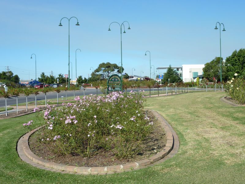 Morwell - Morwell Centenary Rose Garden, Maryvale Crescent and Commercial Road - Rose garden fronting Commercial Rd