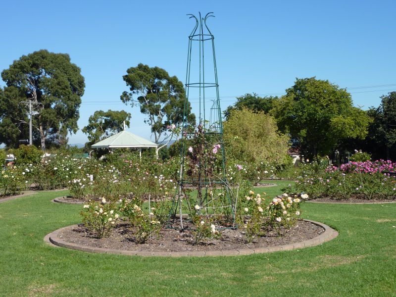 Morwell - Morwell Centenary Rose Garden, Maryvale Crescent and Commercial Road: View through rose garden towards rotunda