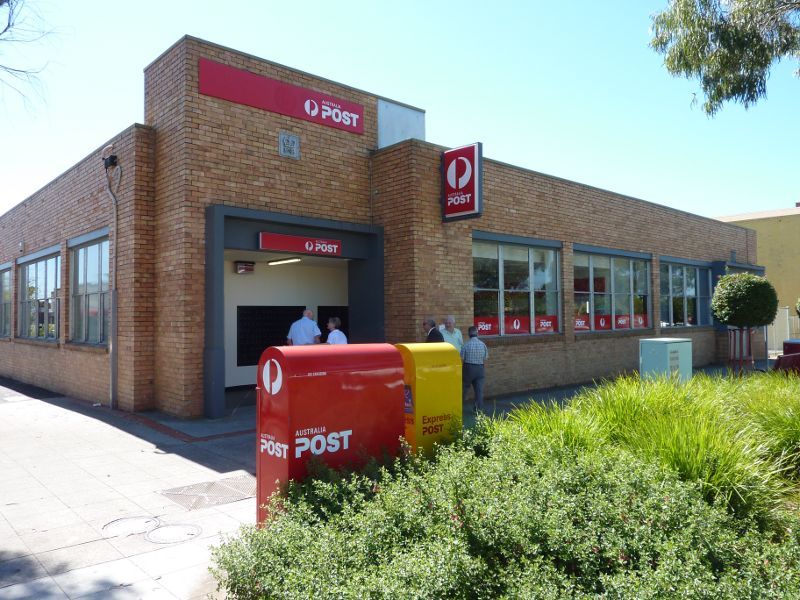 Morwell - Shops and commercial centre, Princes Drive and Church Street: Morwell post office, corner Princes Dr and Church St