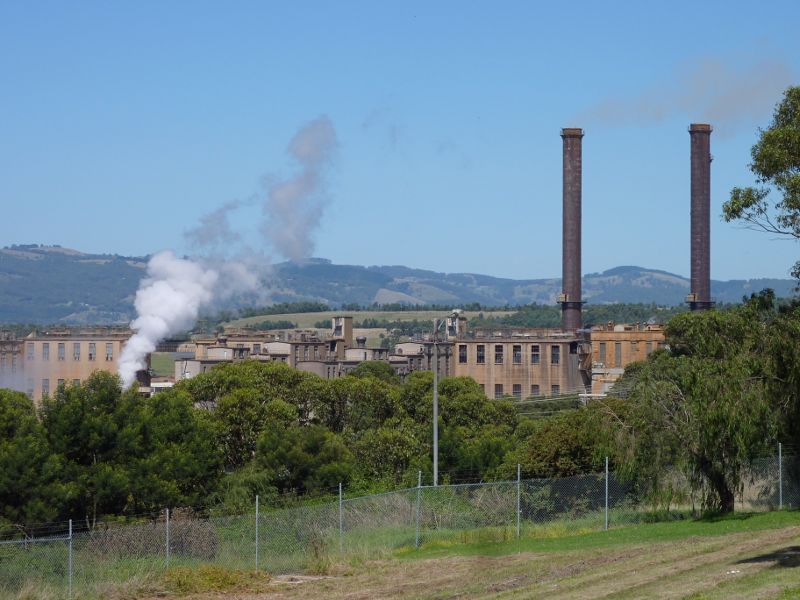 Morwell - Power Works and surrounds, Ridge Road: South-easterly view towards Energy Brix power station