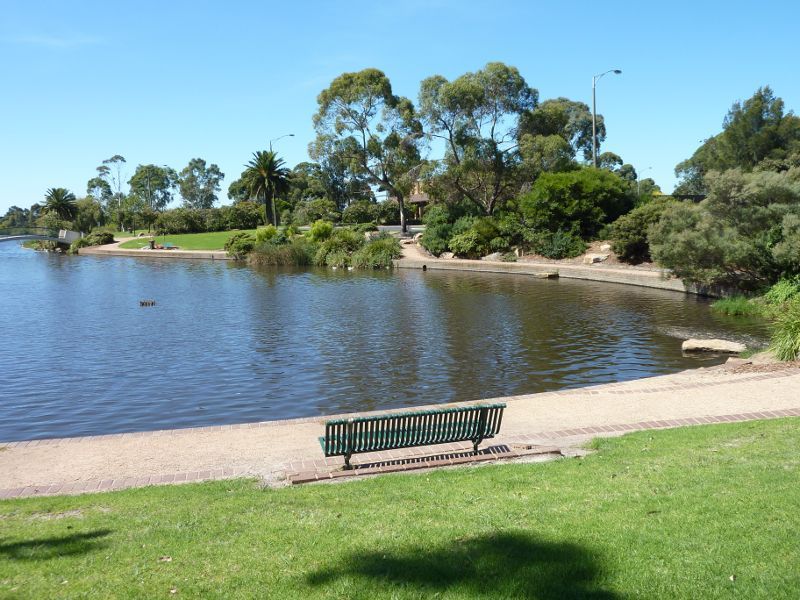 Morwell - Morwell Civic Gardens and Kernot Lake, Princes Drive: View across Kernot Lake from western side