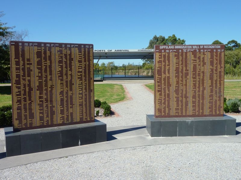 Morwell - Immigration Park, Princes Drive: Names on Wall of Recognition