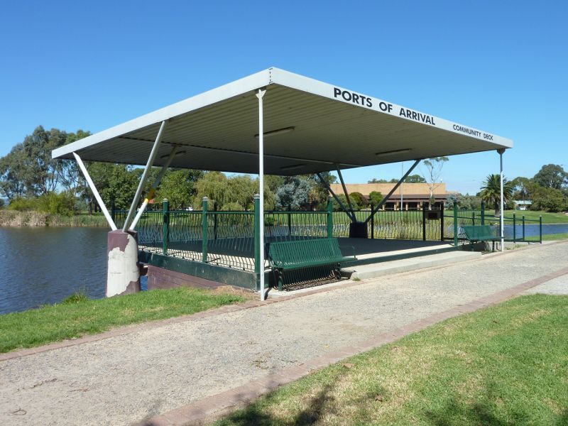 Morwell - Immigration Park, Princes Drive - Ports of Arrival deck overlooking Lake Kernot