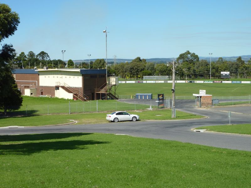 Morwell - Ronald Reserve, Vary Street: View towards football oval from Vary St