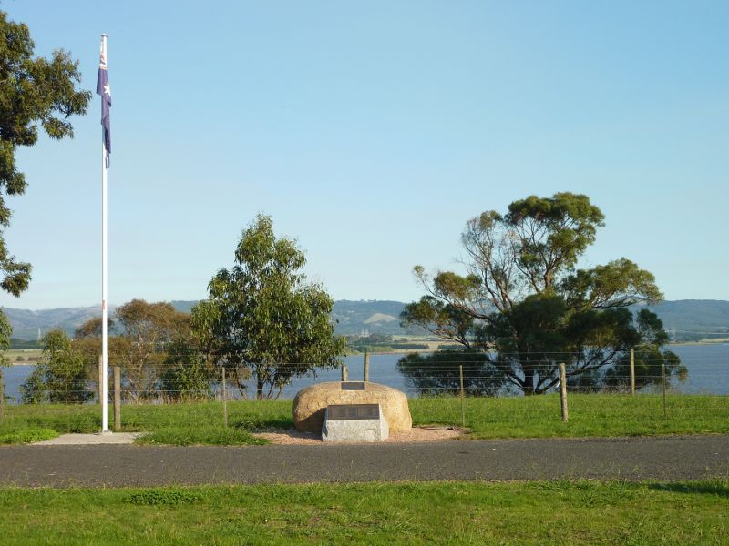 Morwell - Northern side of Hazelwood Pondage: View towards Hazelwood Pondage from Anzac Lookout, Yinnar Rd