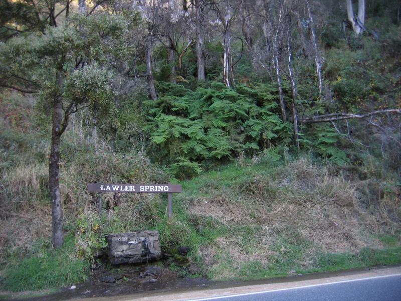 Mount Beauty - Bright-Tawonga Road between Germantown and Tawonga: Lawler Spring, east of Sullivans Lookout