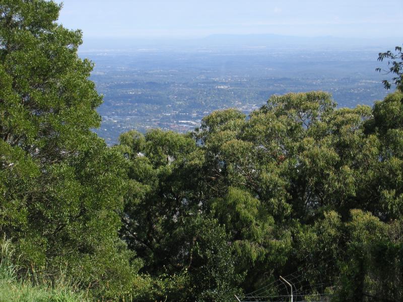 Mount Dandenong - Burkes Lookout at Mount Corhanwarrabul, Eyre Road: View from lookout