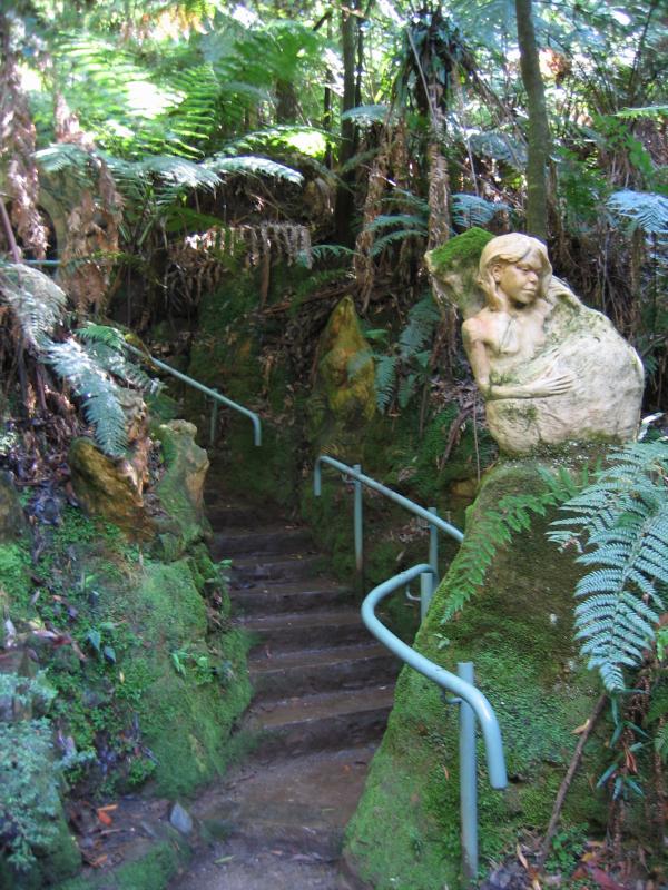 Mount Dandenong - William Ricketts Sanctuary, Mt Dandenong Tourist Rd: Steps through sanctuary