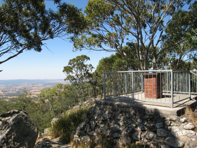 Mount Macedon - Camels Hump, Cameron Drive: View towards lookout platform at summit