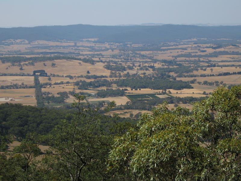 Mount Macedon - Camels Hump, Cameron Drive: View north at summit