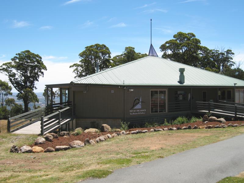 Mount Macedon - Memorial Cross, end of Cameron Drive: Top Of The Range Tea Rooms & Gallery