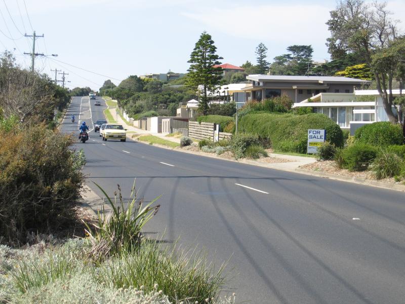 Mount Martha - Balcombe Creek area: View north-east along Esplanade at Balcombe Creek